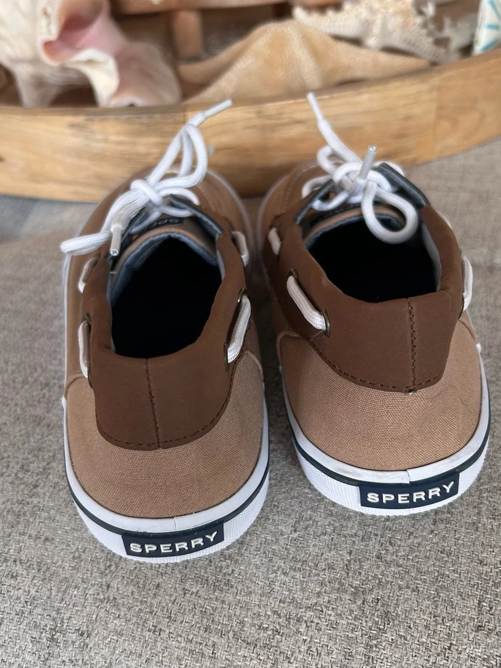 Sperry Women’s Tan Brown Boat Shoes Memory Foam Size 6M